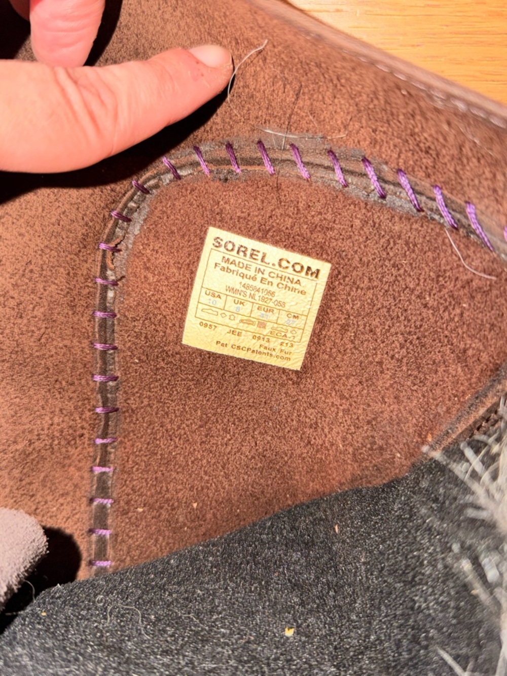 Sorel Waterproof Tall Winter Boots 10 Brown Leather Faux Fur Lace Up Snow Boots - Picture 3 of 3
